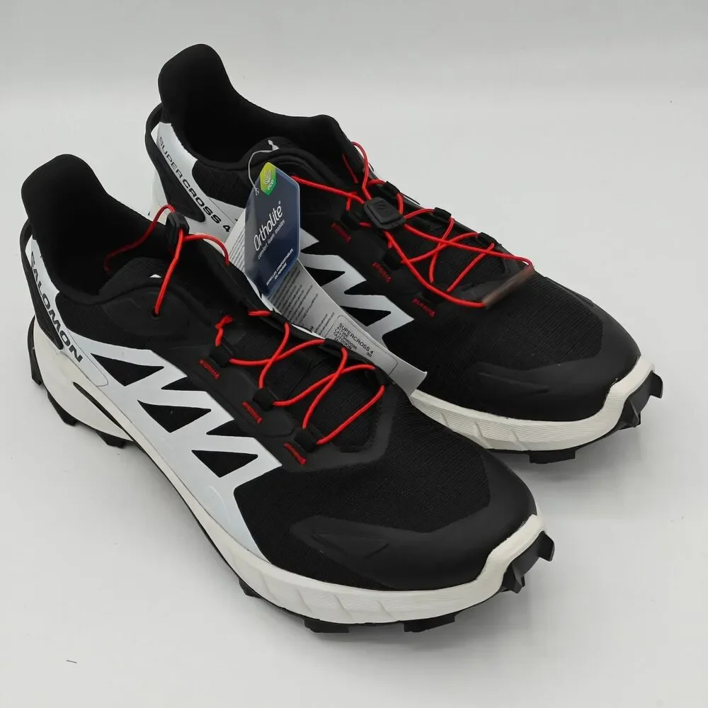 Salomon Supercross 4 Trail Running Shoes Men’s Black White Red Size US 9 Hiking
